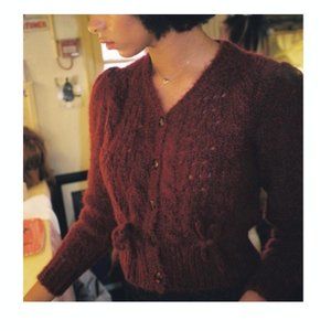 ROUJE Aria Cardigan in Burgundy